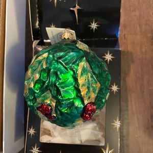 Christopher Radko holly ball ornament